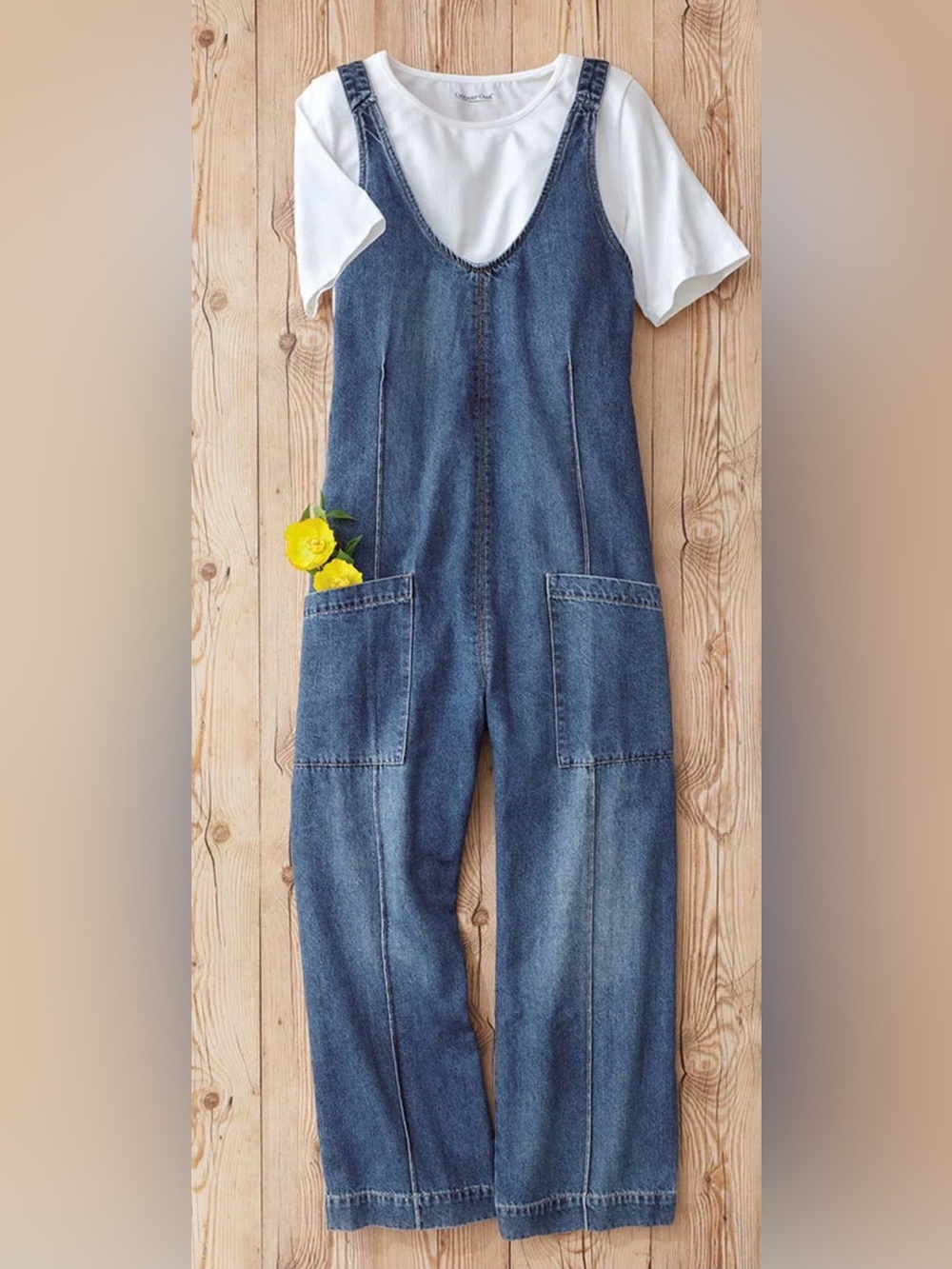 Coldwater Creek Easy Denim Jumpsuit